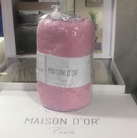 Простынь Maison D'or rose махровая на резинке 180x200 см с наволочками 2 шт. 50x70 см (2000022265605) - фото 1 Простынь Maison D'or rose махровая на резинке 180x200 см с наволочками 2 шт. 50x70 см (2000022265605) - фото 1
