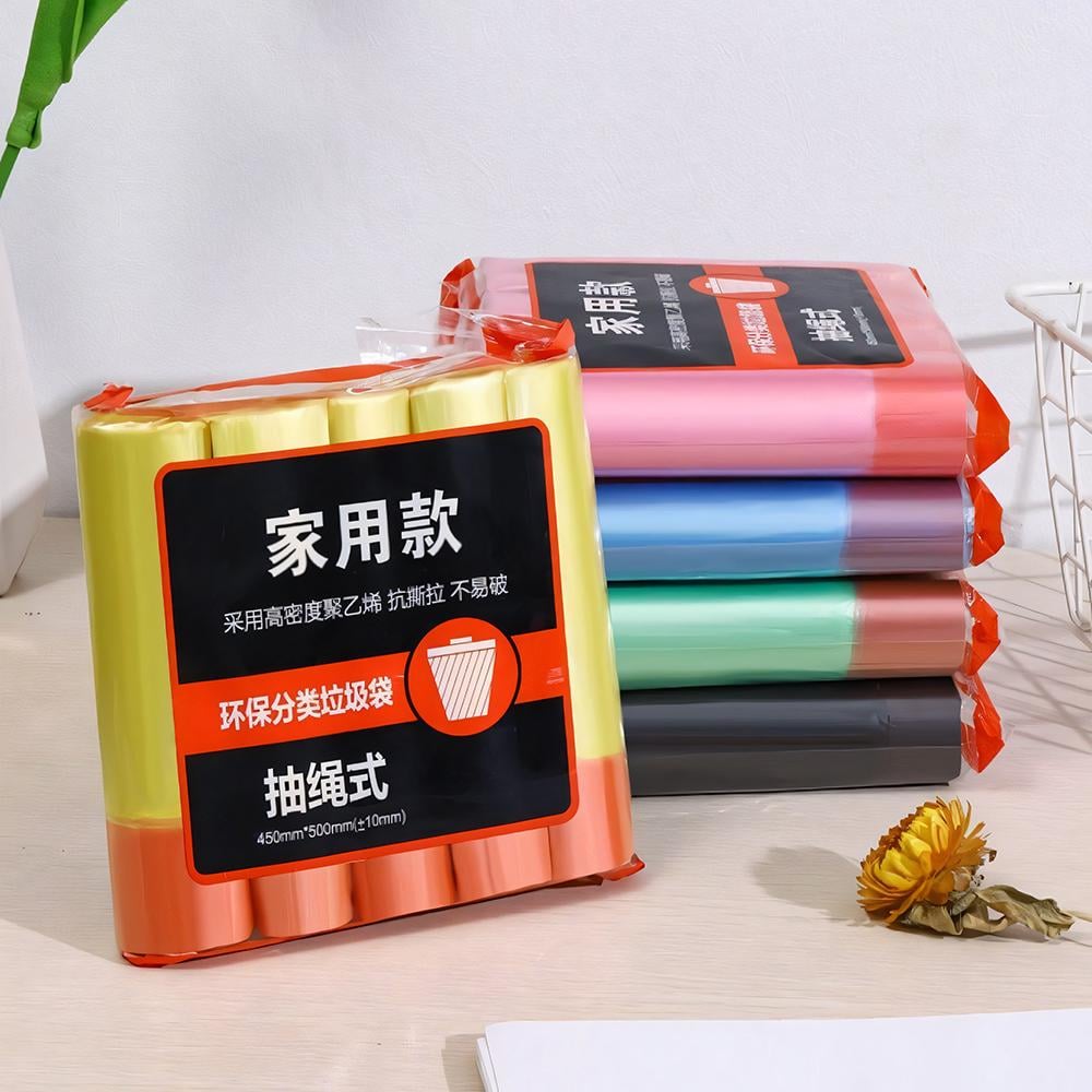 Набор полиэтиленовых пакетов для мусора с ручками на 20 л 5 рулонов по 13 шт. Мультиколор - фото 12