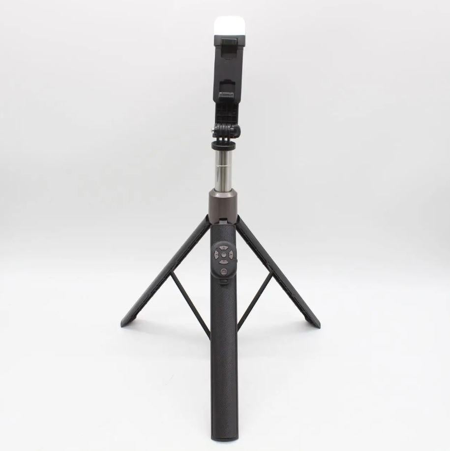 Селфи-палка DF-01S с подсветкой и пультом для Android/iPhone Черный (27282251)