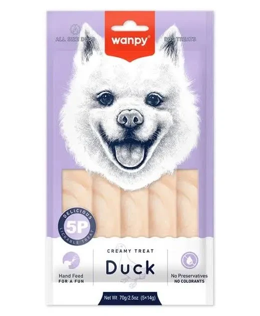 Лакомство жидкие для кошек Wanpy с уткой 14 г 5 шт.