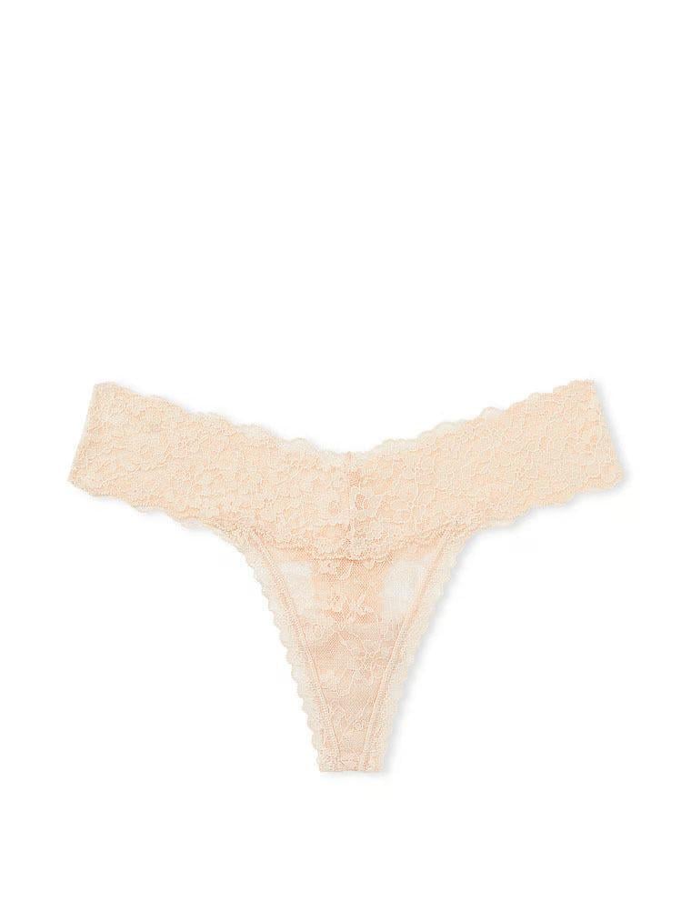 Трусики мереживні Victoria's Secret The Lacie Lace Thong Panty S Бежевий (26694051) Трусики мереживні Victoria's Secret The Lacie Lace Thong Panty S Бежевий (26694051)