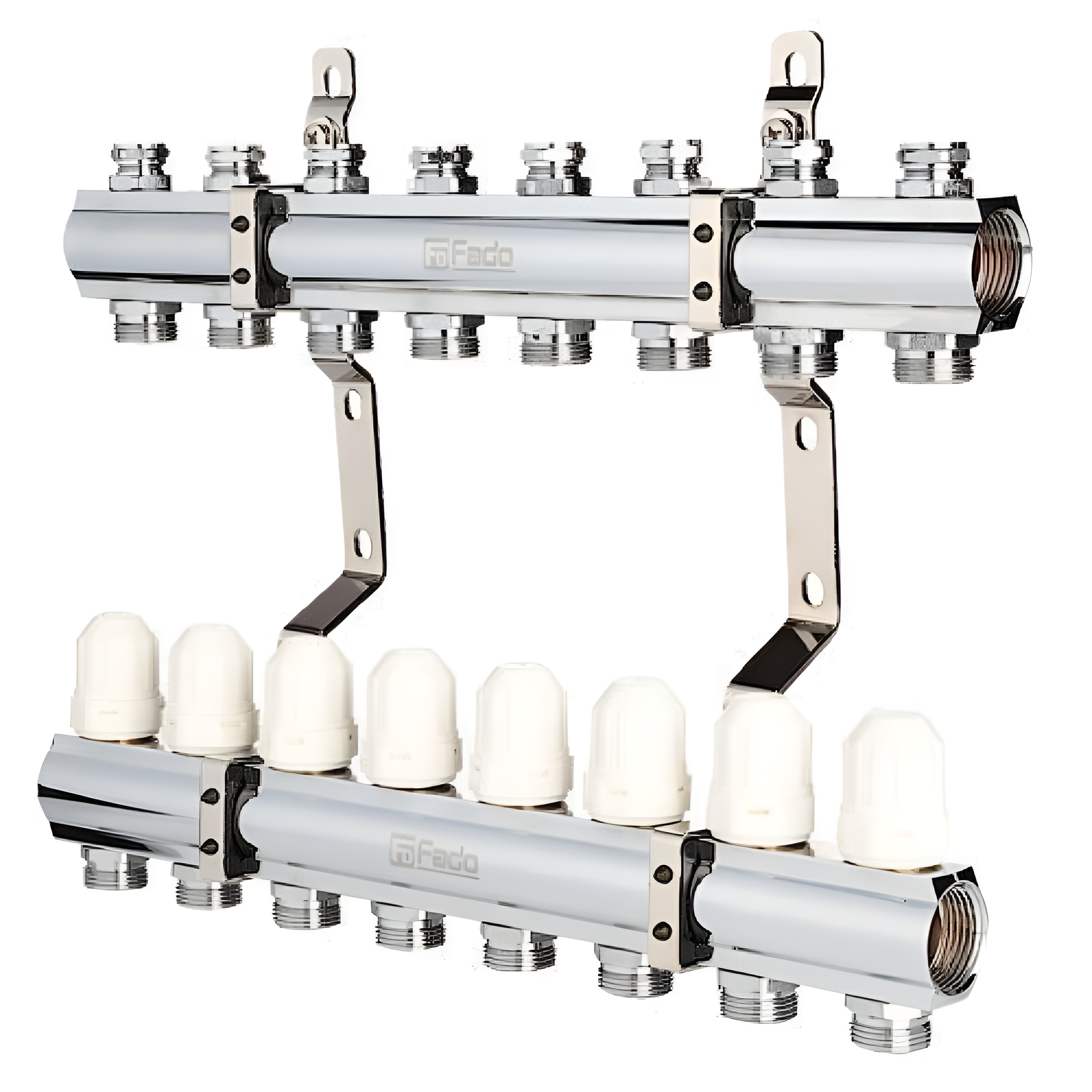 Колектор FADO S.r.l FLOOR із запірними клапанами 8 виходів 1х3/4" (KRZ08)