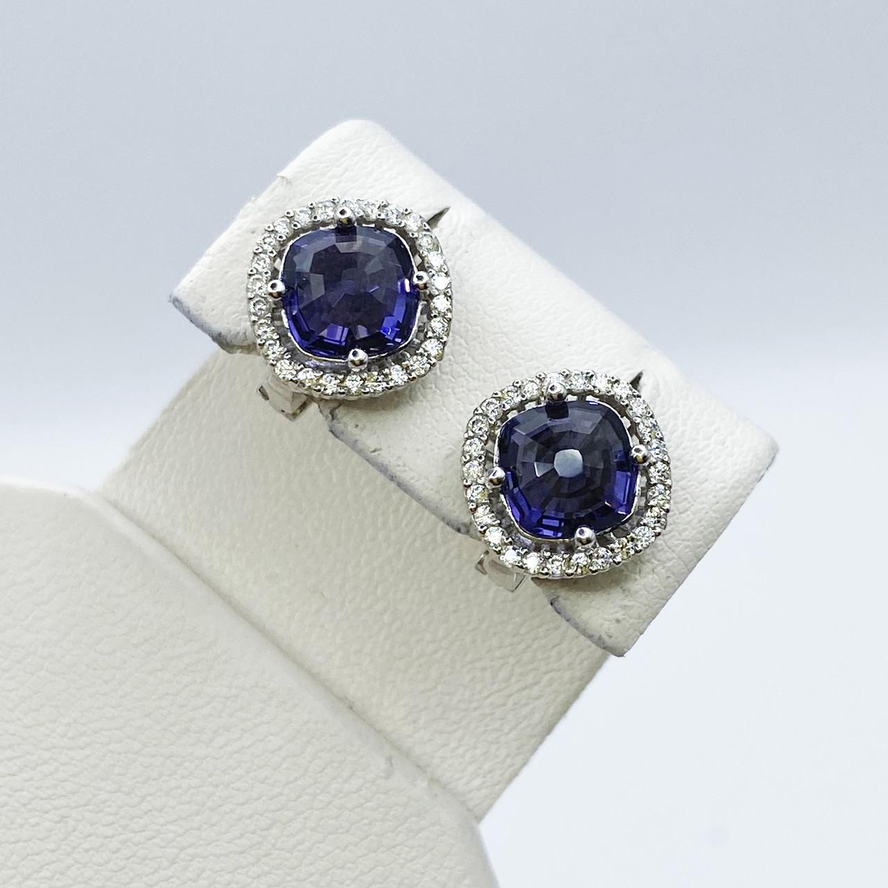 Серьги серебряные с аметистовым кварцем 3,63 г (2198000720)