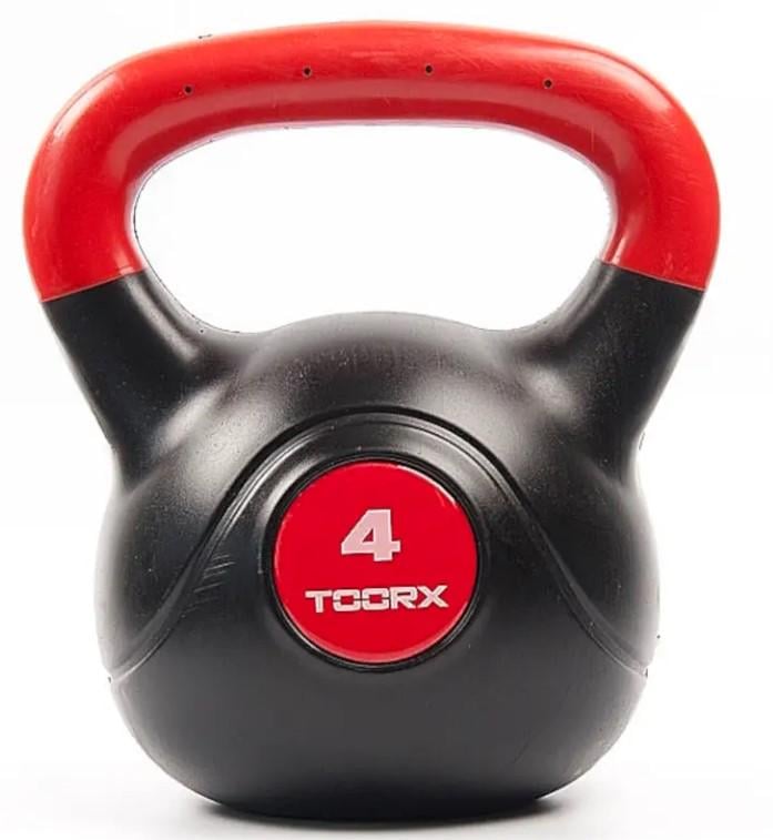 Гиря виниловая Toorx PVC 4 кг Black/Orange (KRP-4)