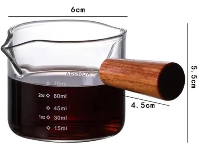 Молочник для кави скляний з ручкою 100 мл Прозорий (G4005) - фото 4 Молочник для кави скляний з ручкою 100 мл Прозорий (G4005) - фото 4