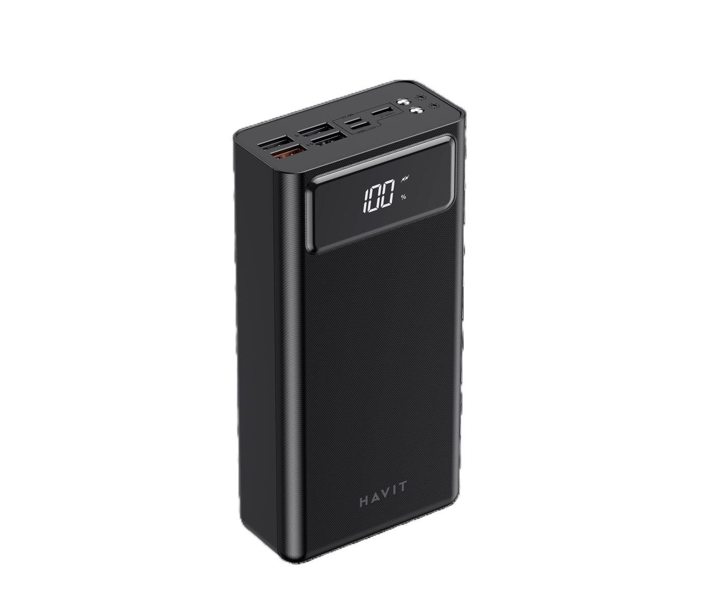 Повербанк Havit HV-PB56 QC+PD 40000 mAh Black (27562) - фото 3