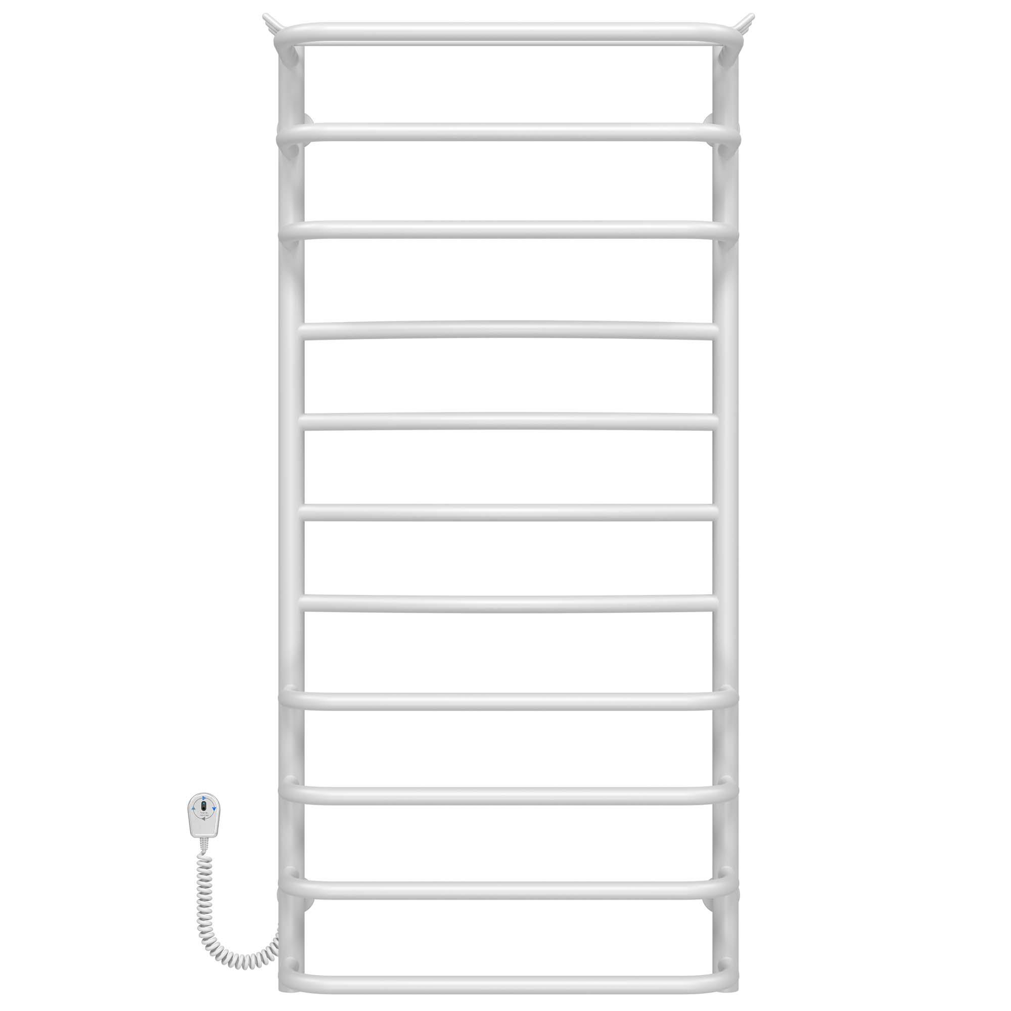 Полотенцесушитель электрический Deffi Юность П11 EF16 левое подключение нержавеющая сталь 500х1100 мм Белый (C.YU.110.50.11.EWL5)