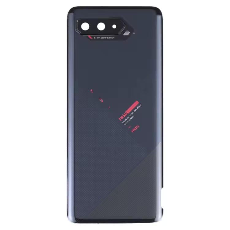 Крышка задняя Asus ROG Phone 5/ROG Phone 5/ZS673KS Сервис стеклянная со стеклом для камеры Black (23136273)