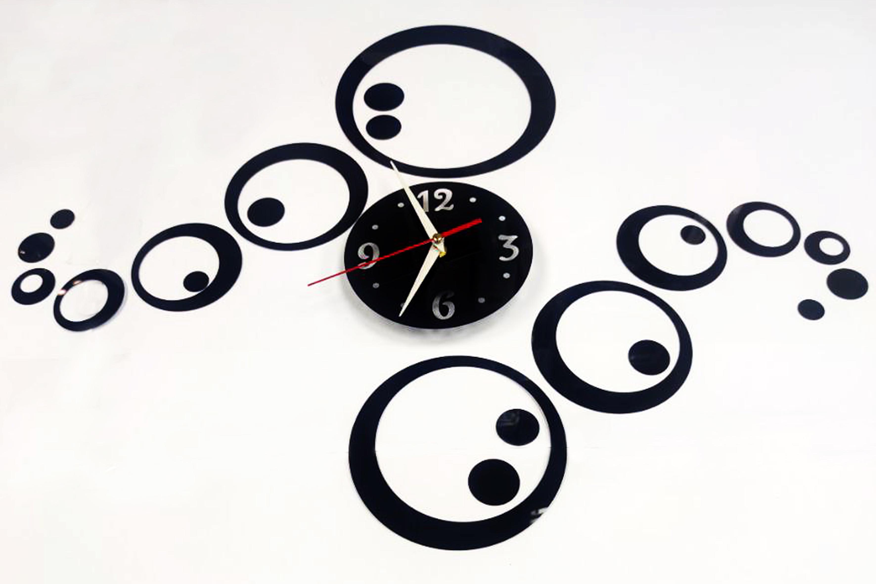 Годинник настінний 3D з дзеркальним ефектом Waves 60х50 см (1012236) - фото 6