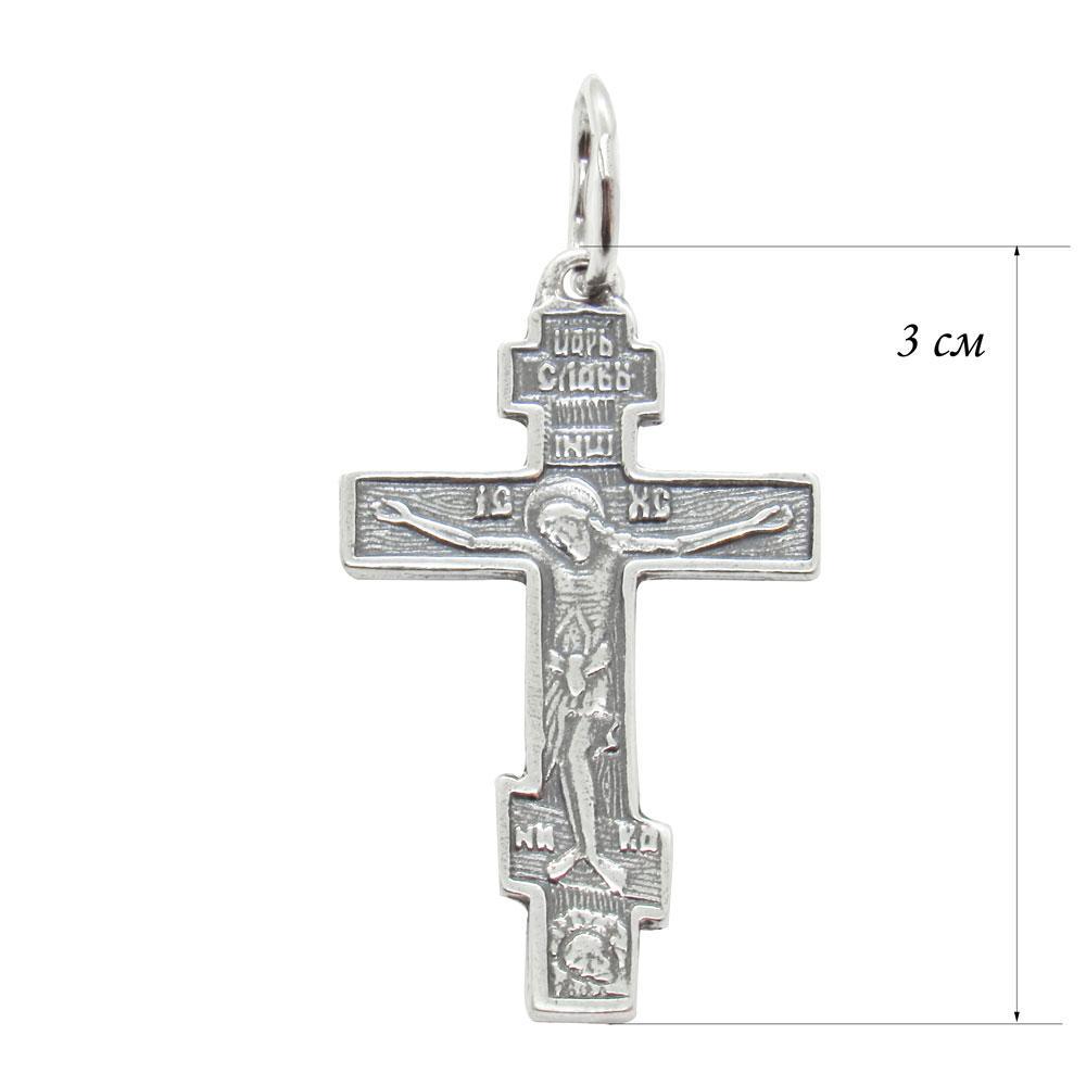 Срібний християнський підвіс Хрестик 8 (1137349658) - фото 2
