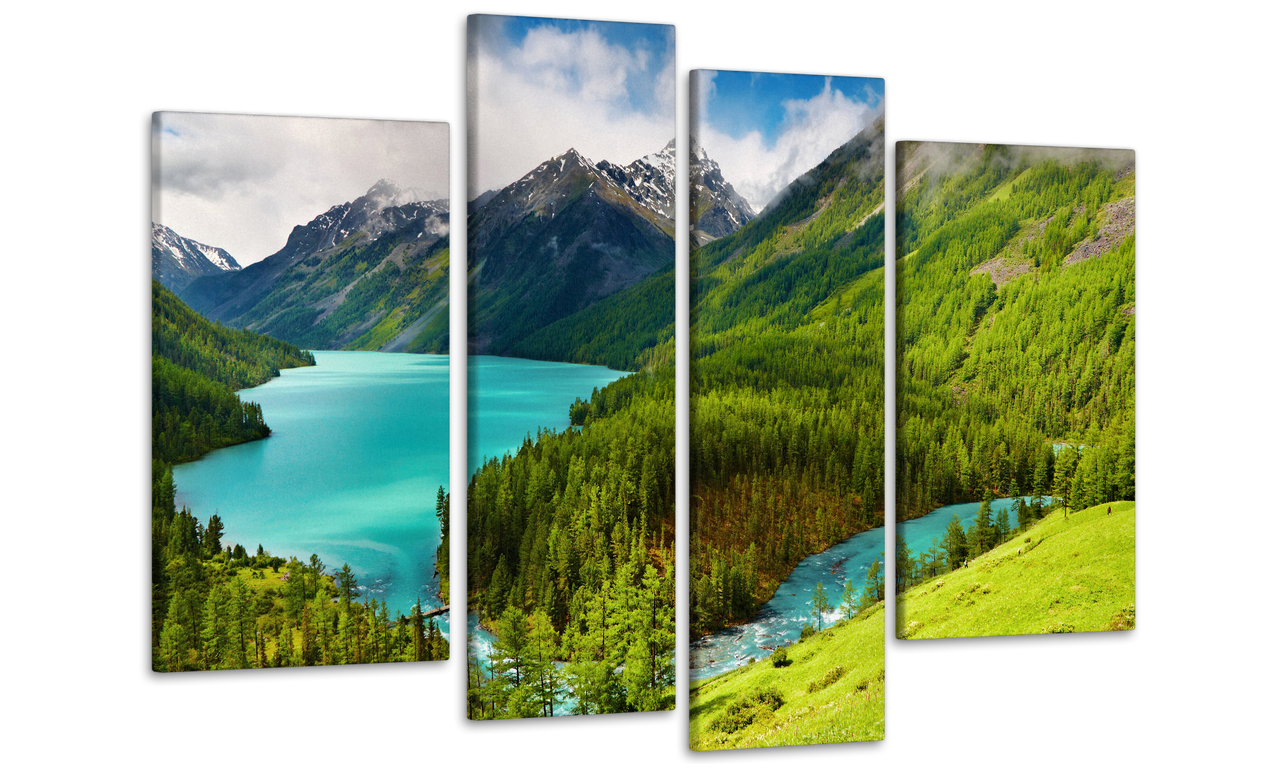 Картина модульная на холсте DK Горное озеро 112х75 см (MK40127)