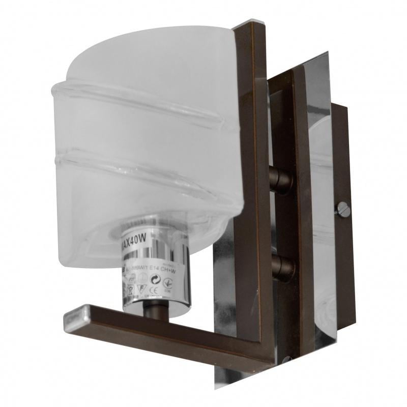 Бра накладное классическое BR-588W/1 E14 CH+W настенное (L66-018)