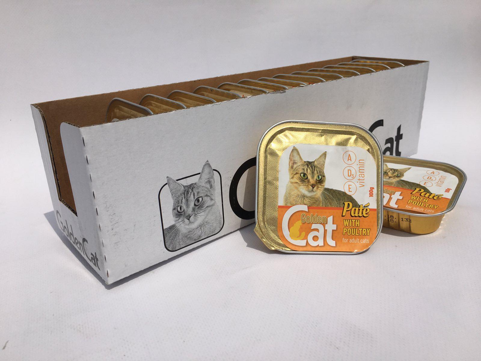 Паштет для кошек Golden Cat со вкусом курицы 100 г 16 шт. - фото 2