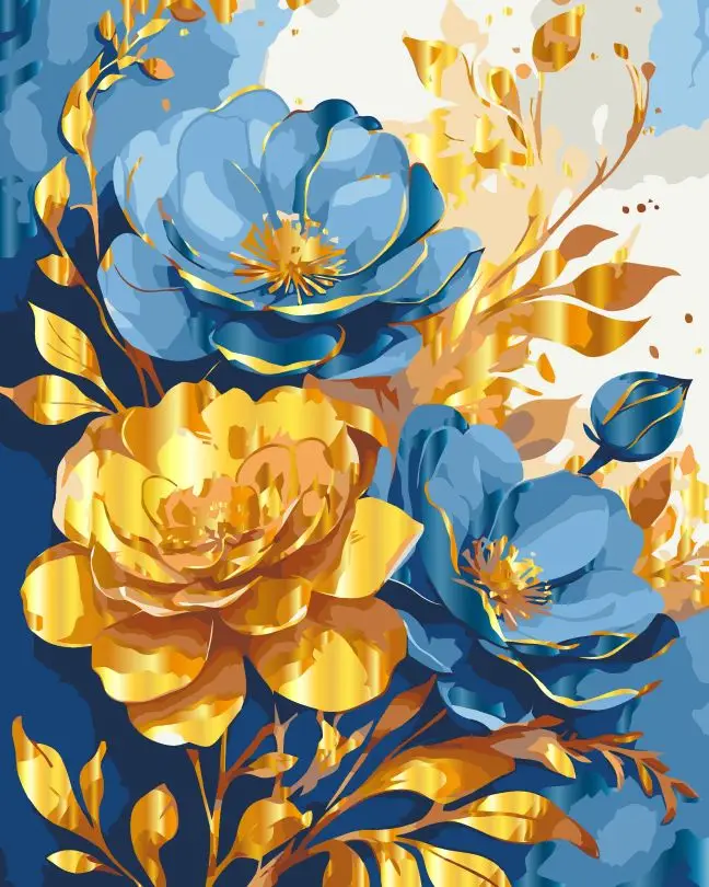 Картина по номерам ART CRAFT Яркие цветы с металлизированными красками 40x50 см (ACR-B-13143-AC)