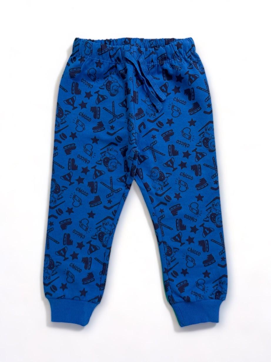 Брюки детские Chicco хлопчатобумажные с манжетами 18-24 мес. 92 см Синий (2091010538)
