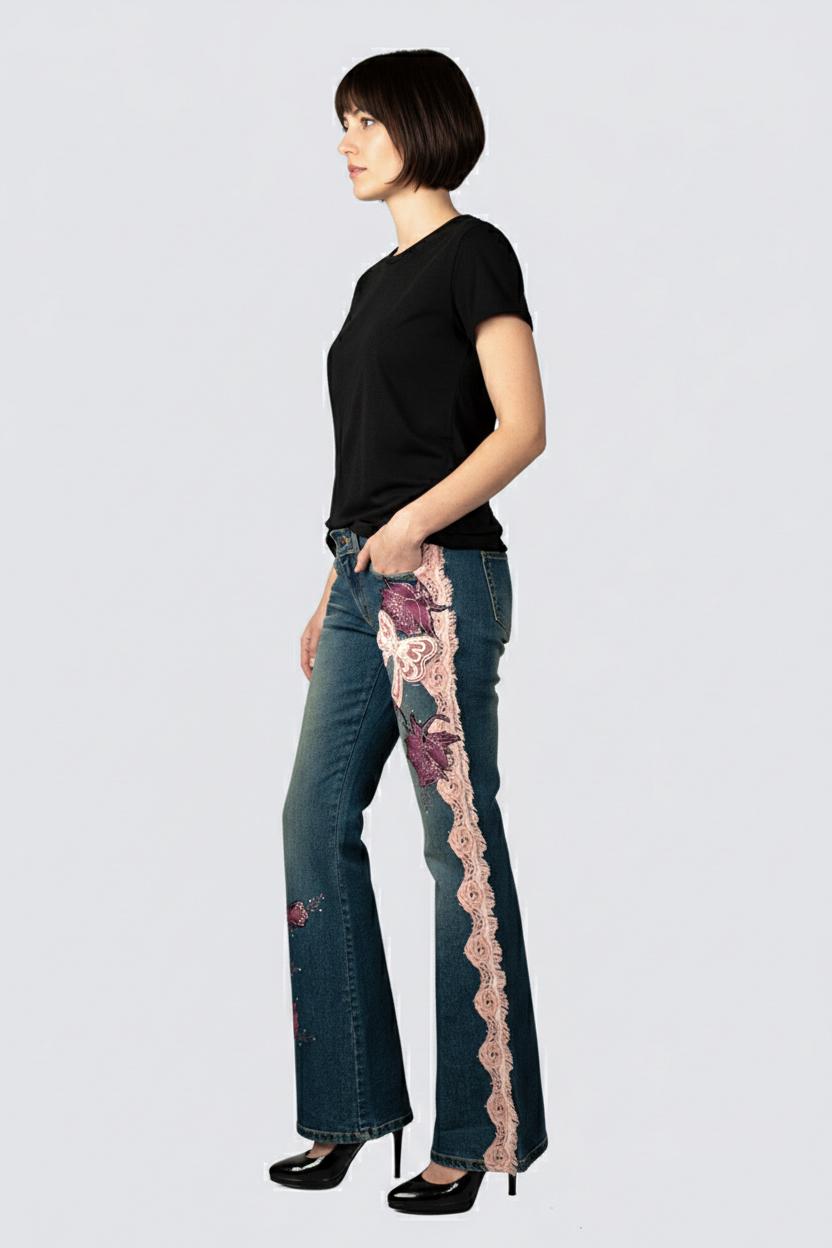 Джинсы женские винтажные Tantra S-1665 р. 46 Синий (S-1665-46) - фото 5 Джинсы женские винтажные Tantra S-1665 р. 46 Синий (S-1665-46) - фото 5