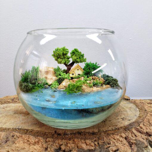 Моссариум Дом на берегу озера 12 см