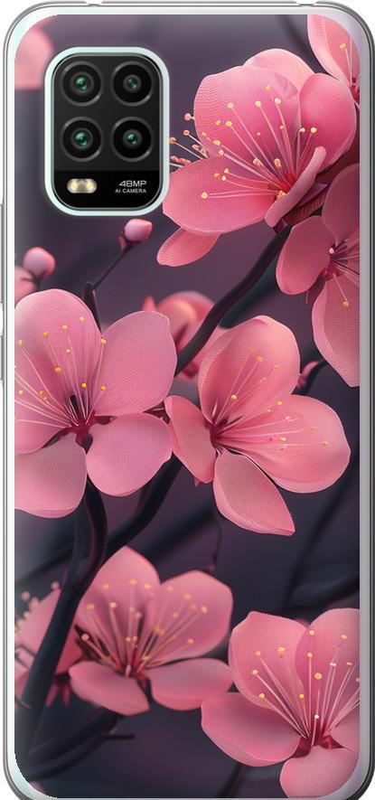 Чехол на Xiaomi Mi 10 Lite Пурпурная сакура (6075t-1924-42517)