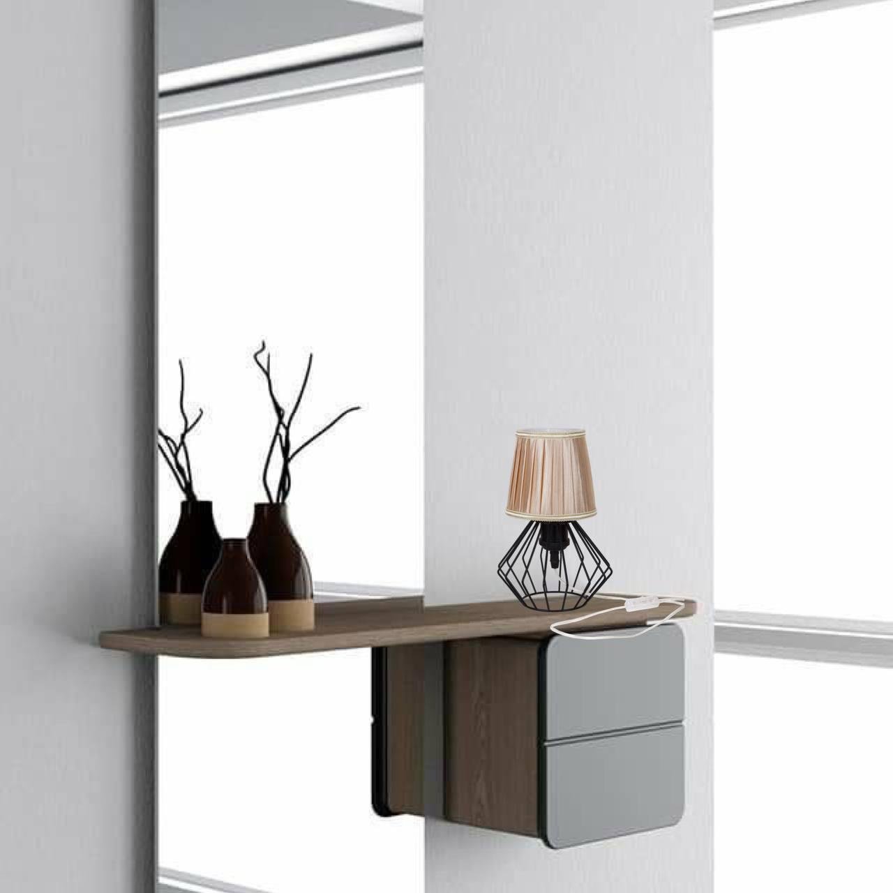 Лампа/нічник настільна з абажуром Бежевий (56-T108F03 BK+BG) - фото 3 Лампа/нічник настільна з абажуром Бежевий (56-T108F03 BK+BG) - фото 3