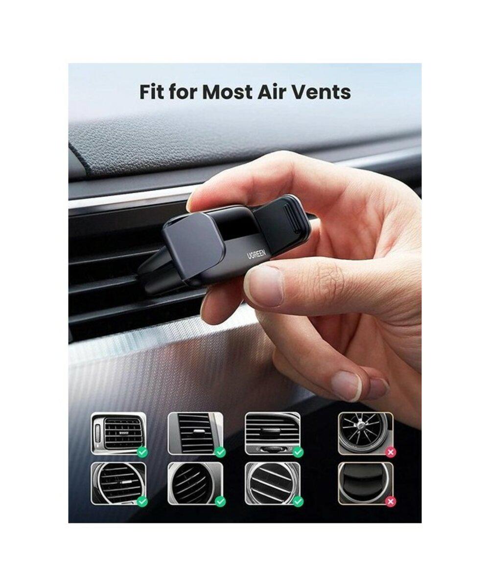 Держатель для телефона автодержатель UGREEN LP120 Air Vent Phone Holder Black (UGR-10422) - фото 3