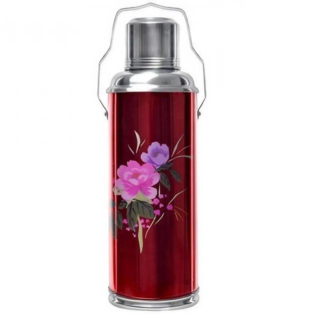 Термос со стеклянной колбой K826 3,2 л Красный