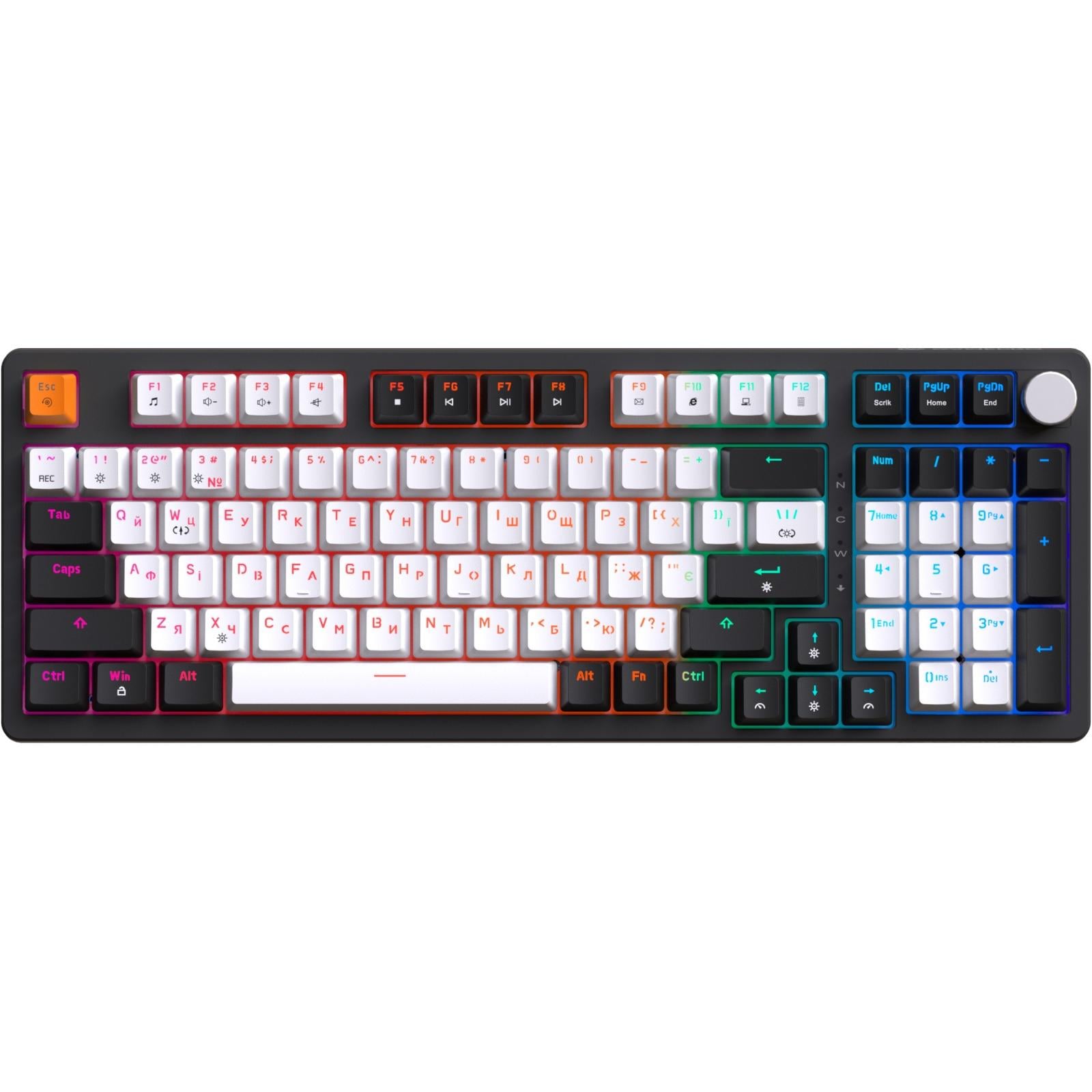 Клавиатура механическая игровая GamePro MK170B 97 клавиш USB Red Switch RGB Black (34618275)