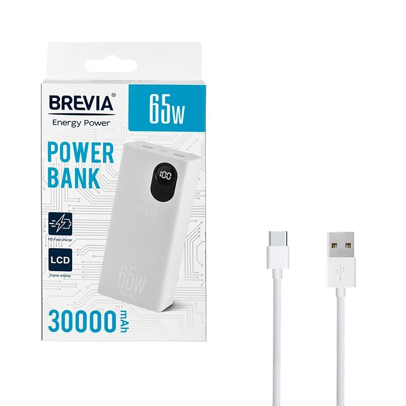 Повербанк (Power Bank) Brevia 30000mAh 65W Li-Pol, LCD - фото 8