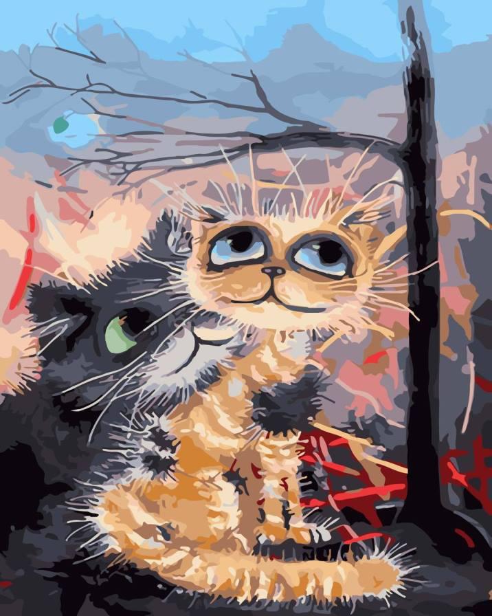 Картина по номерам Rainbow Art Первый поцелуй 40x50 см (BRM0003)