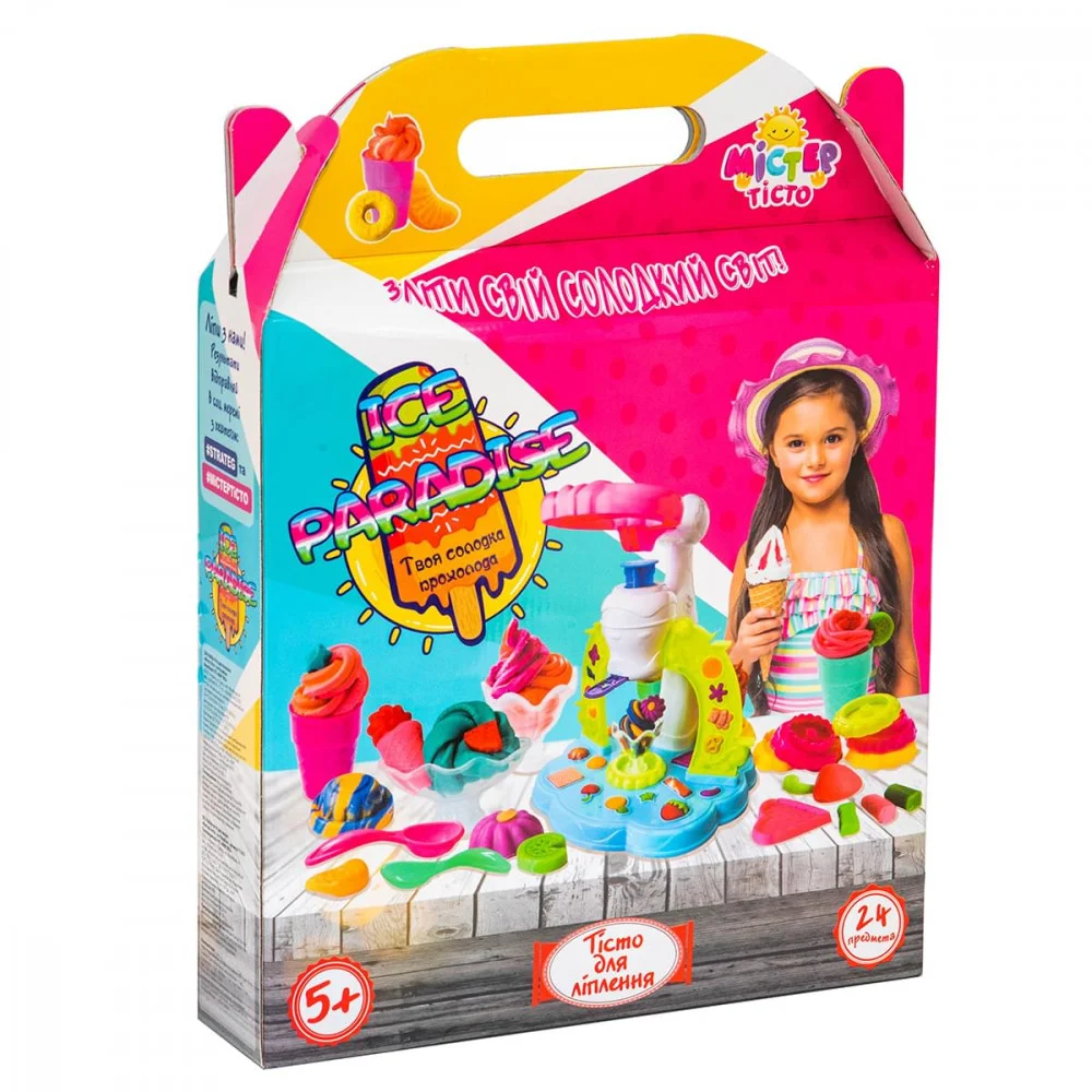 Набор для творчества Strateg Тесто для лепки Мистер тесто Ice paradise 43х32х7,5 см (71502S)