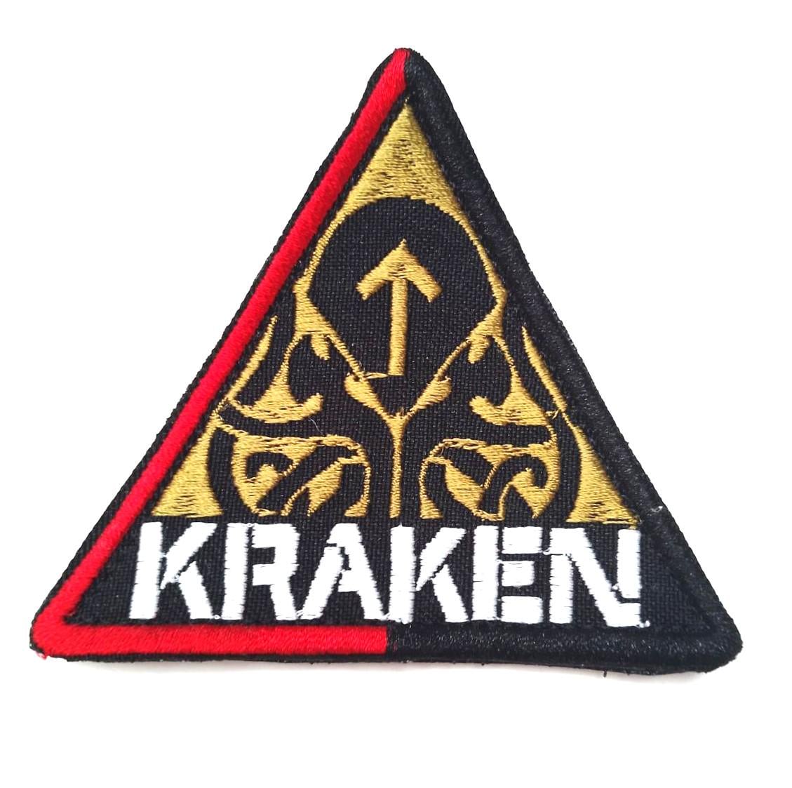Шеврон на липучці Спецпідрозділ «Kraken» трикутний з вишивкою (066)