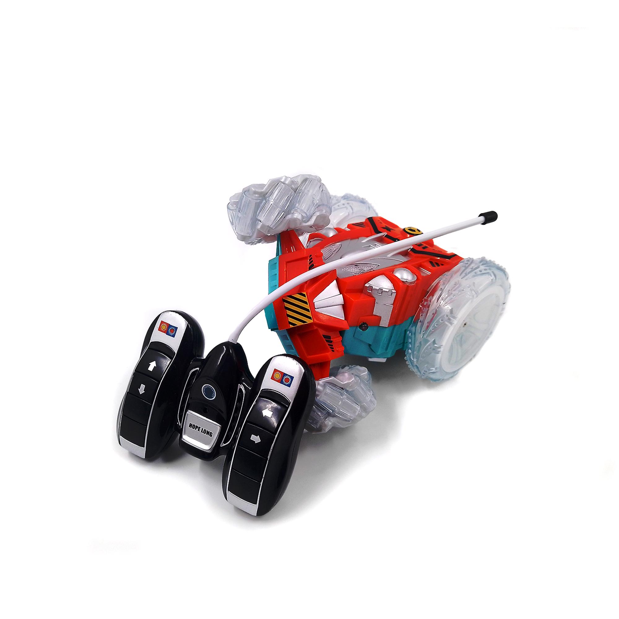 Машинка перевертыш Jia Yue Toys Багги трюковая 17 см вездеход на радиоуправлении с подсветкой Оранжевый (113242o) - фото 8