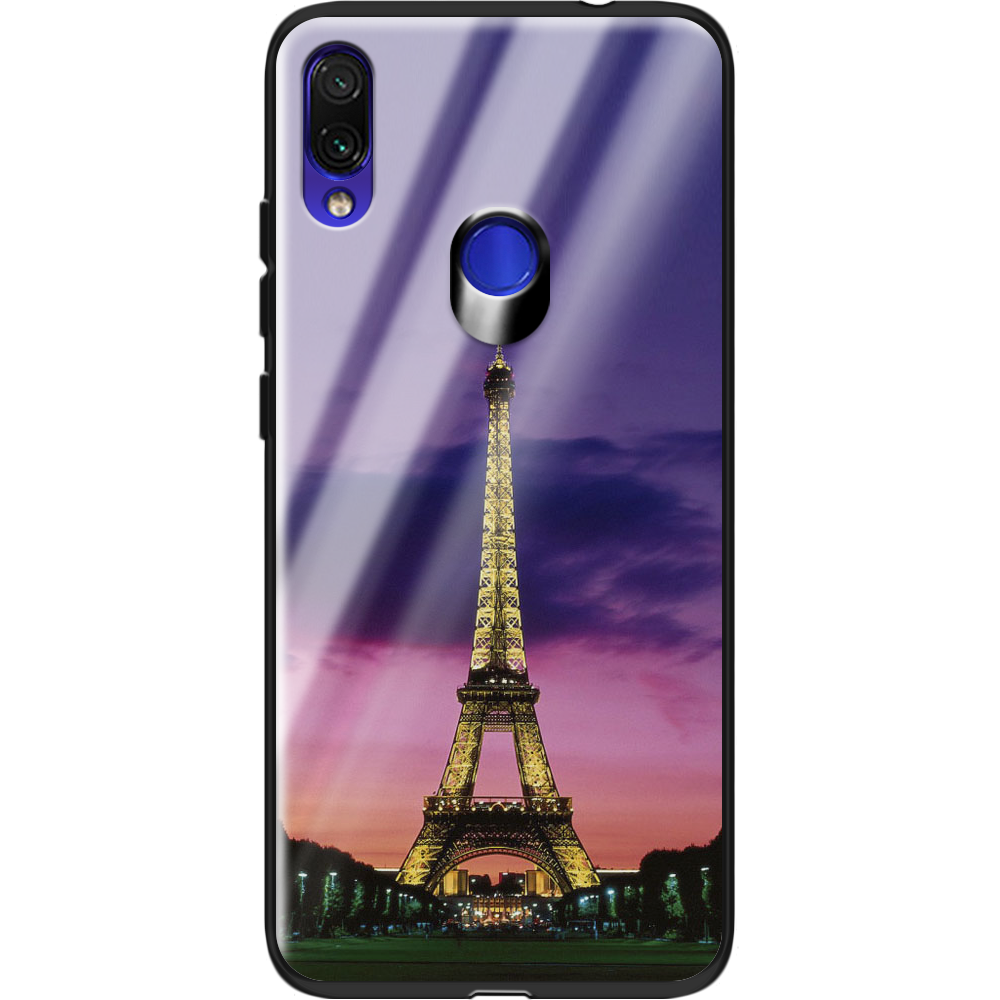 Чехол Boxface Xiaomi Redmi Note 7 Полночь в Париже Черный силикон со стеклом (36202-up964-37748)