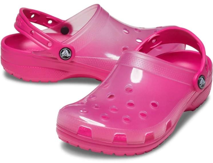 Сабо жіночі Crocs Classic Translucent Clog Candy р. 40-41 Яскраво-рожевий (11005)