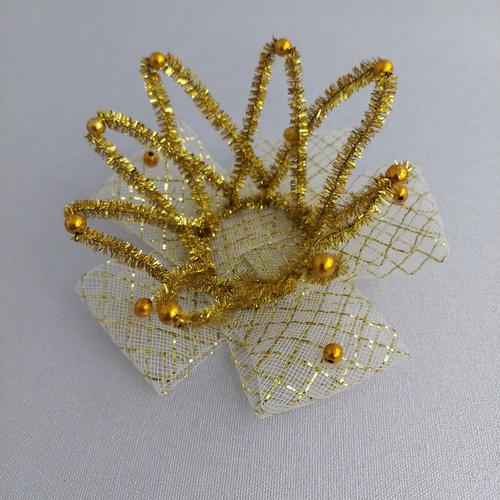 Корона Принцессы для праздника на шпильке Золотой (210074)