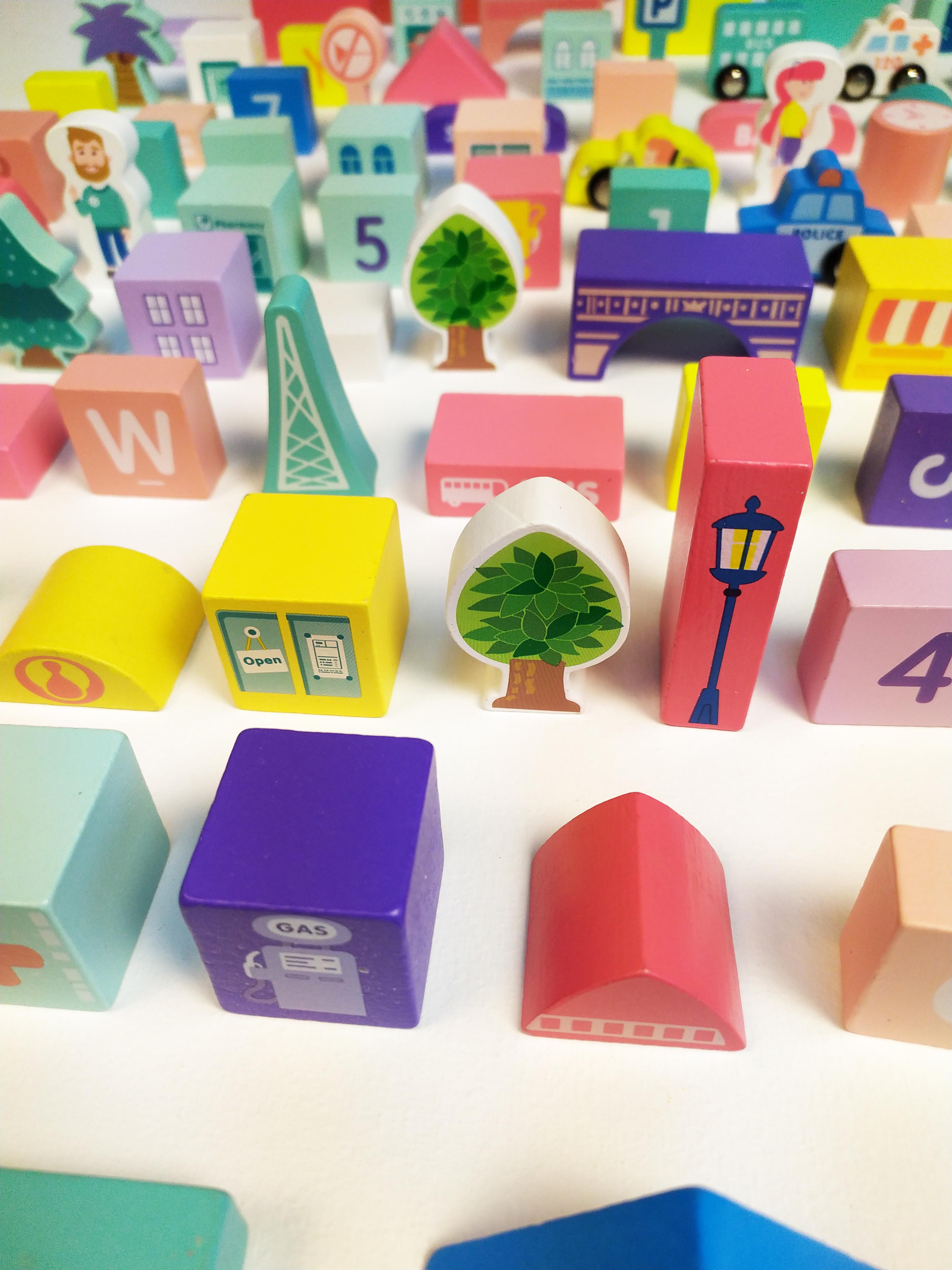 Деревянная развивающая игрушка город 108 пр. - фото 7 Деревянная развивающая игрушка город 108 пр. - фото 7