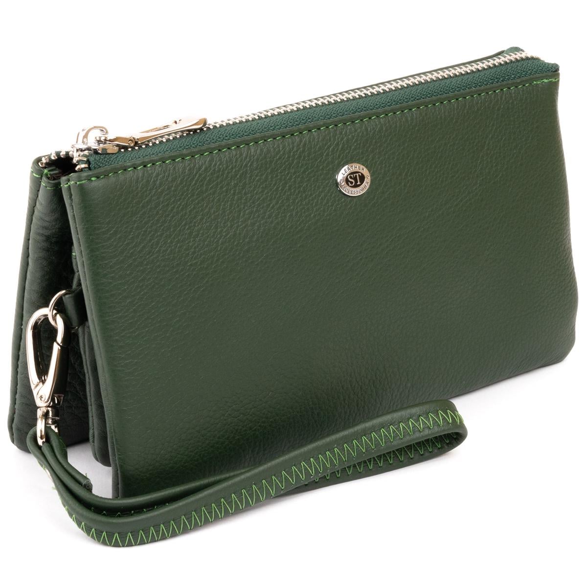 Клатч женский ST Leather 19253 кожа Зеленый