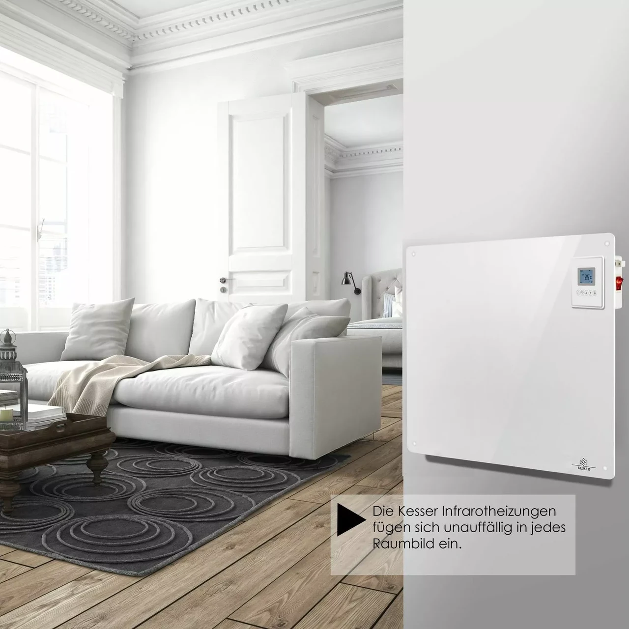 Инфракрасный обогреватель настенный KESSER 550 Вт - фото 3 Инфракрасный обогреватель настенный KESSER 550 Вт - фото 3