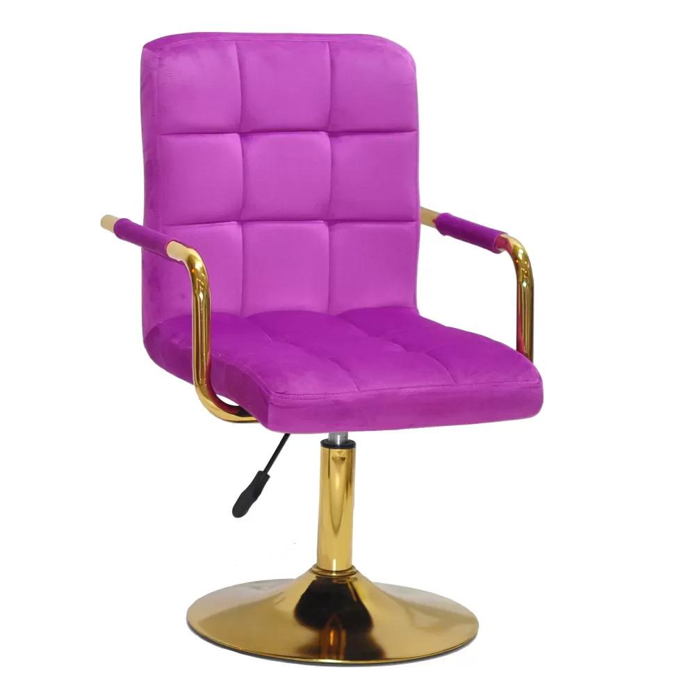 Стул TOWER ARM LIFT бархат Сиреневый/Золотой (900531)