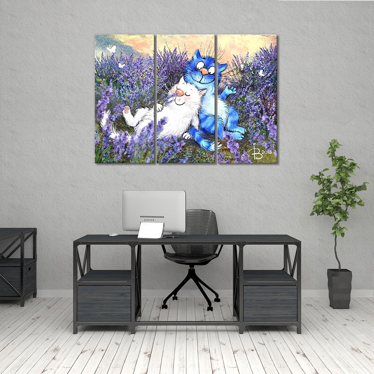 Модульная картина Лаван-да-ааа... 3 модуля 70x105 см