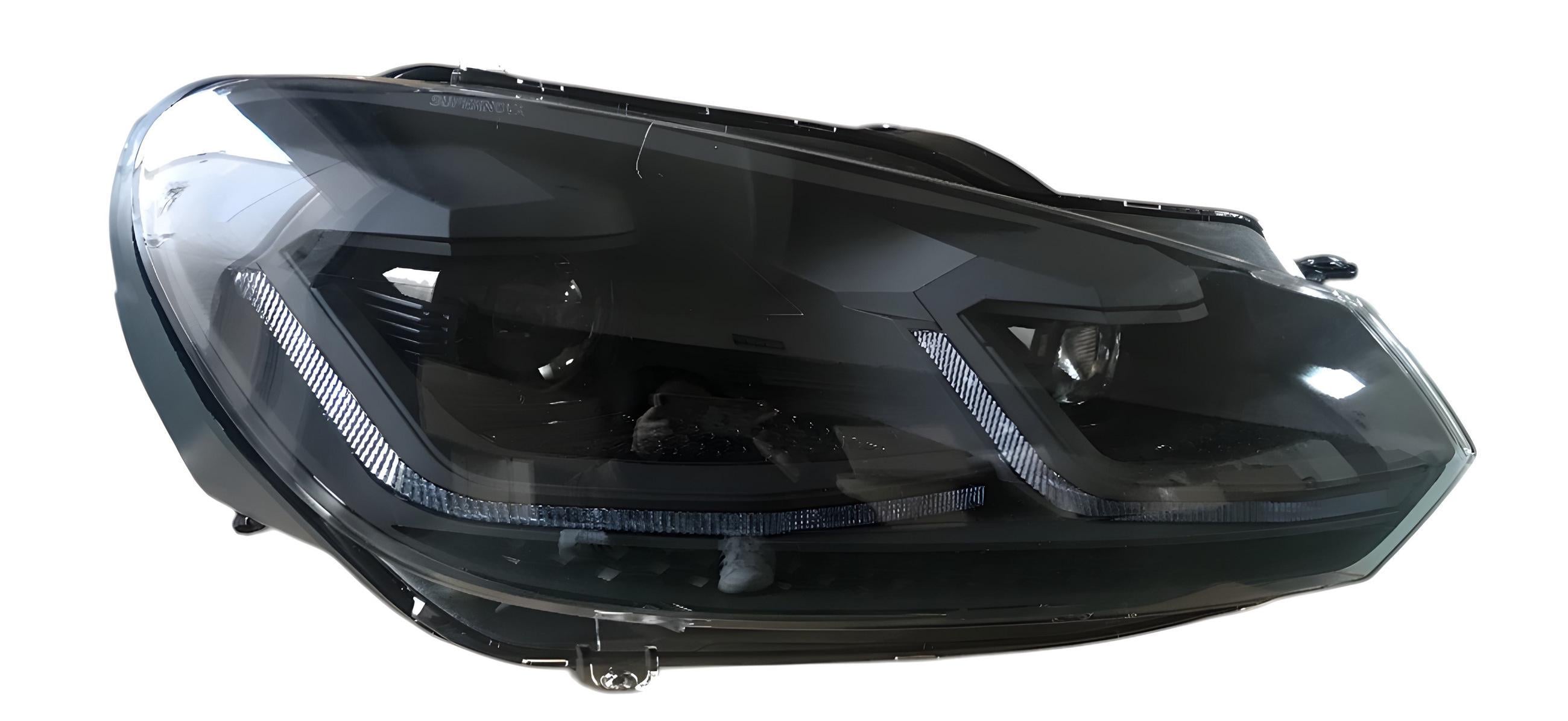 Фары передние GBT Golf 7 Style Black для Volkswagen Golf 6 2008-2014 гг. поликарбонат 2 шт. Черный (150774) Фары передние GBT Golf 7 Style Black для Volkswagen Golf 6 2008-2014 гг. поликарбонат 2 шт. Черный (150774)