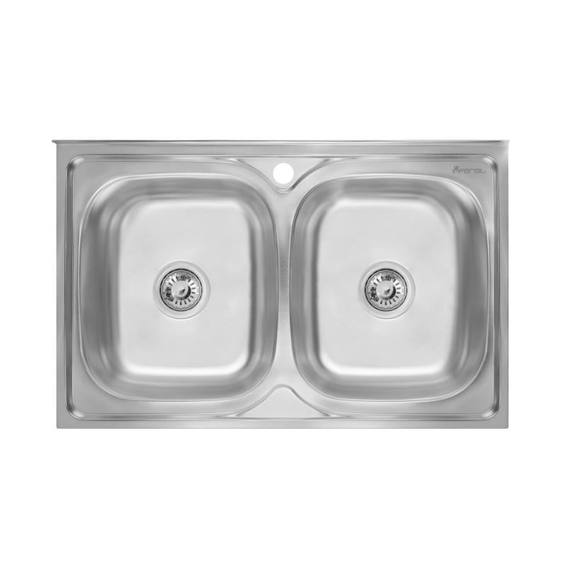 Мойка для кухни прямоугольная двойная Imperial 5080 Polish IMP5080POLD (35862)