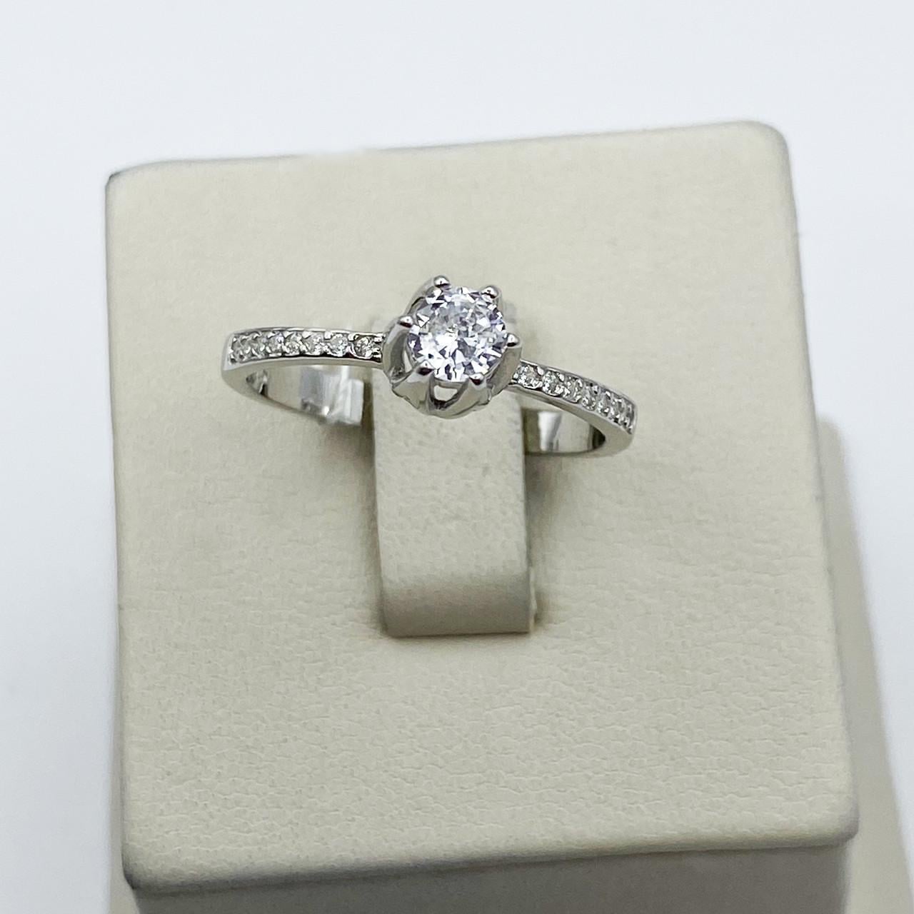 Кольцо серебряное с кубическим цирконием 18 2,32 г (2081497611)