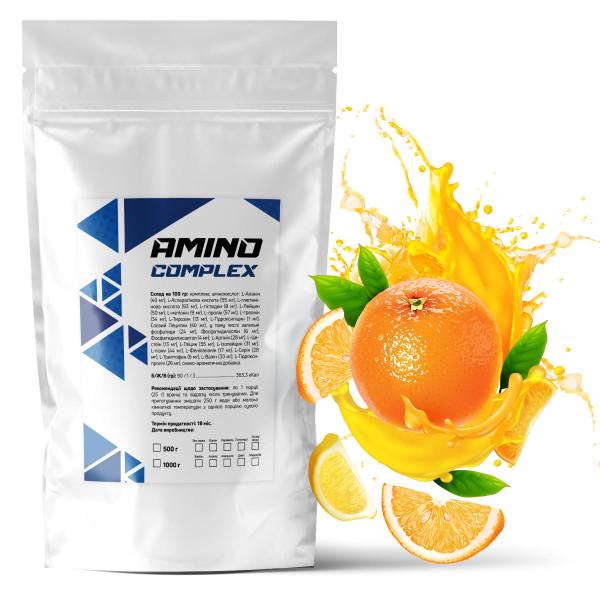 Амінокомплекс Amino Complex Апельсин 90% білка на 40 порцій 1 кг (21-125-am-ap1)