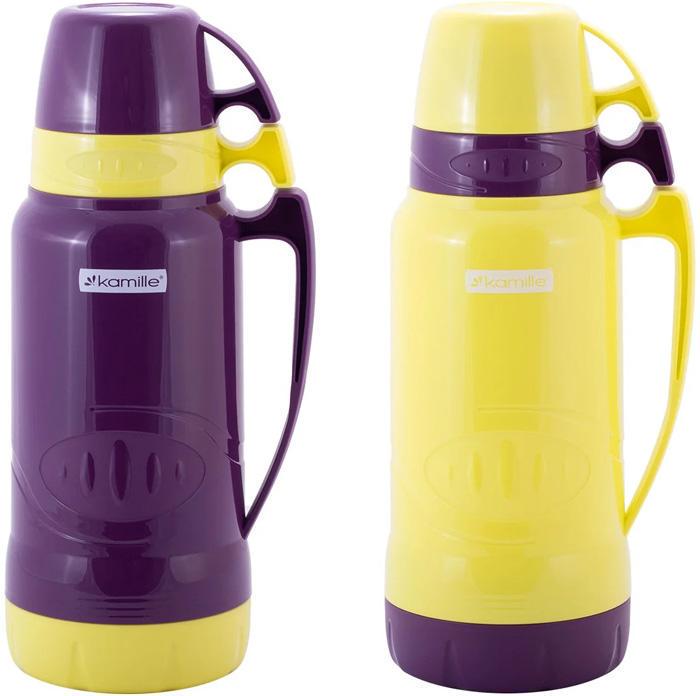 Термос Kamille Glass Violet дзеркальна колба та 2 чашки 1800 мл - фото 7