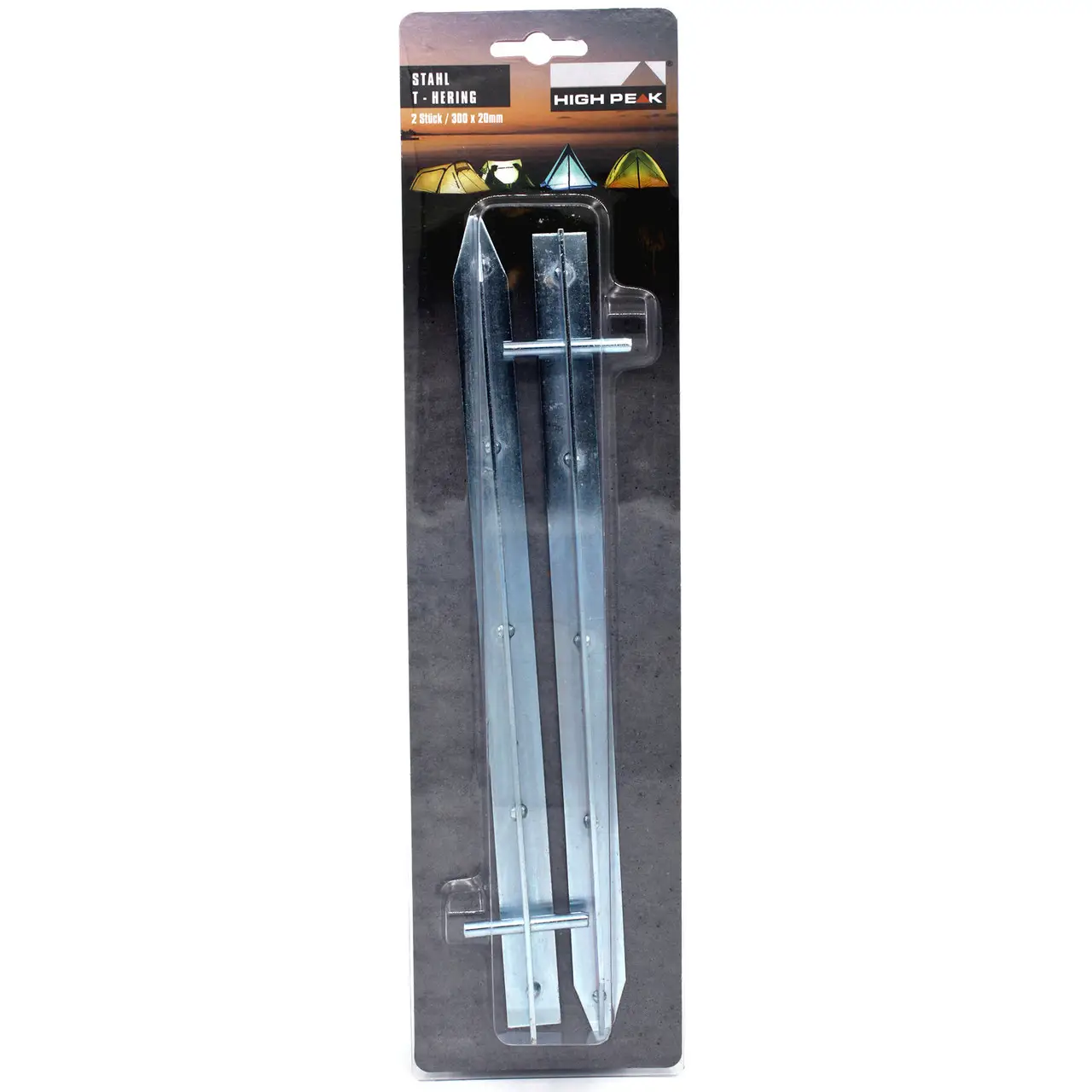 Колышки для палатки High Peak Steel T-Peg 30 см 2 шт (1073-928996)