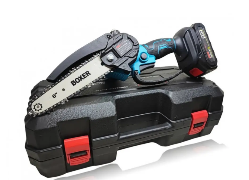 Пила ланцюгова BOXER BX-3307 24 В 5 Аг шина 6" 15 см 2 АКБ (BX-3307)