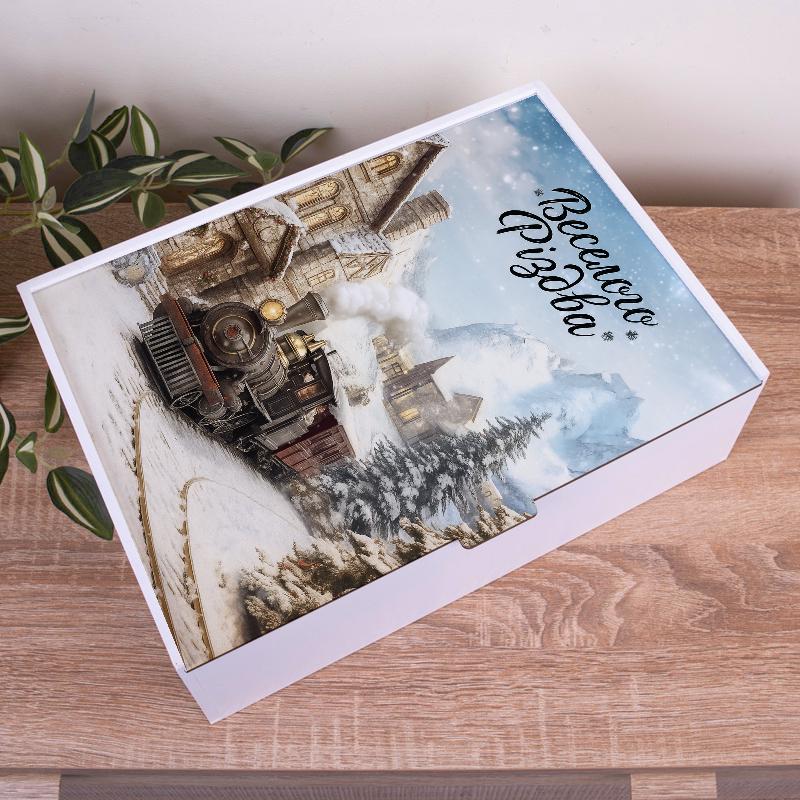 Коробка прямоугольная веселого Рождества 36 см (5589-54)