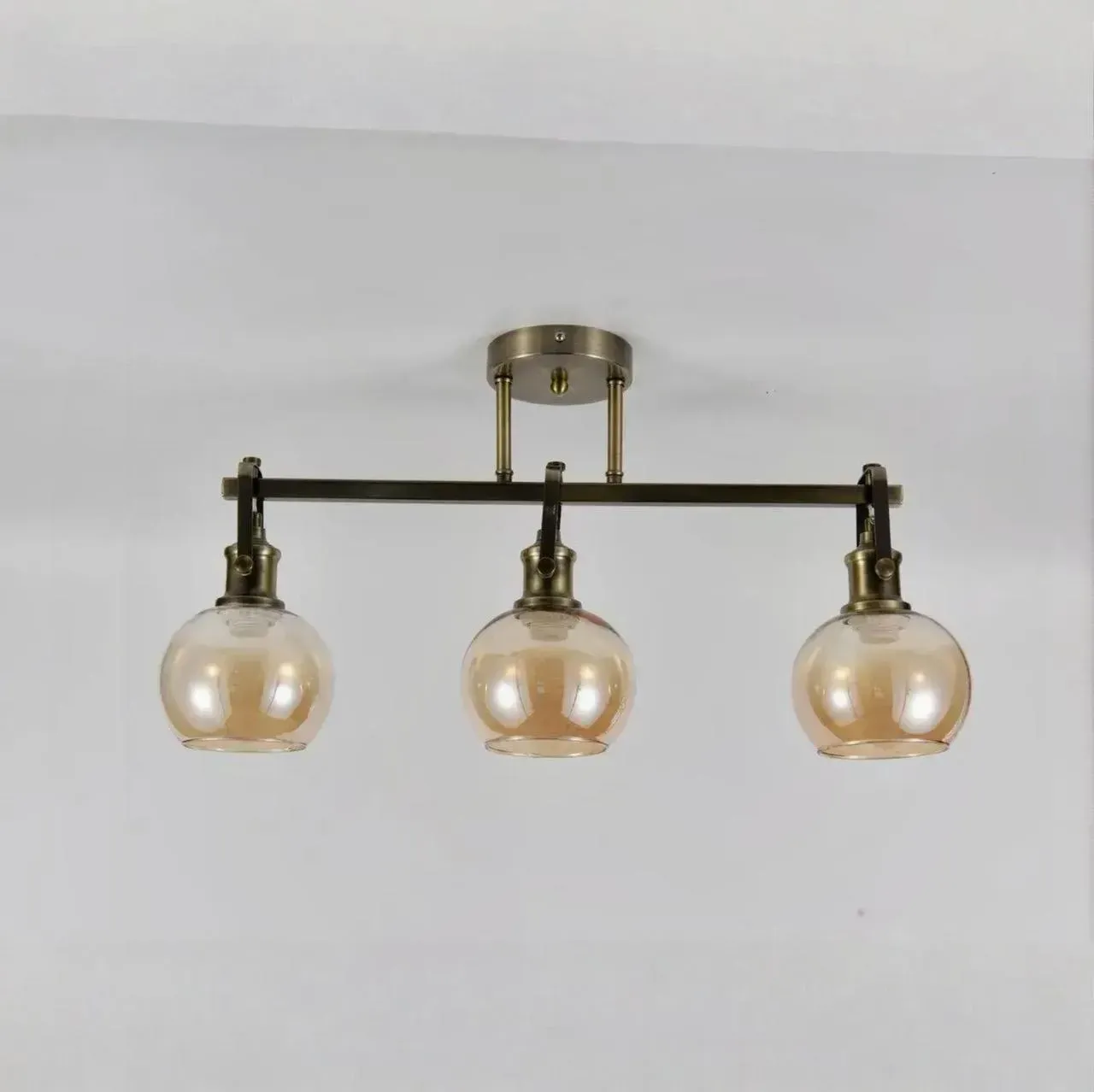 Светильник-спот потолочный Valeso с металлическим каркасом под три лампы Е27 IP20 Бронзовый (MX406-3 AB)