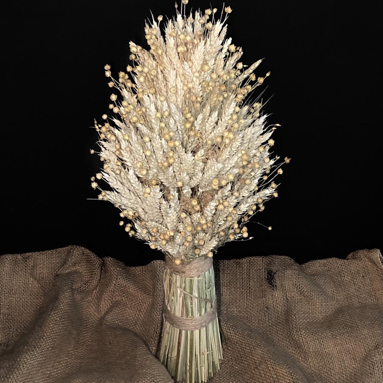 Рождественский дидух из пшеничных колосьев и льна 50 см (1984048282) - фото 2 Рождественский дидух из пшеничных колосьев и льна 50 см (1984048282) - фото 2