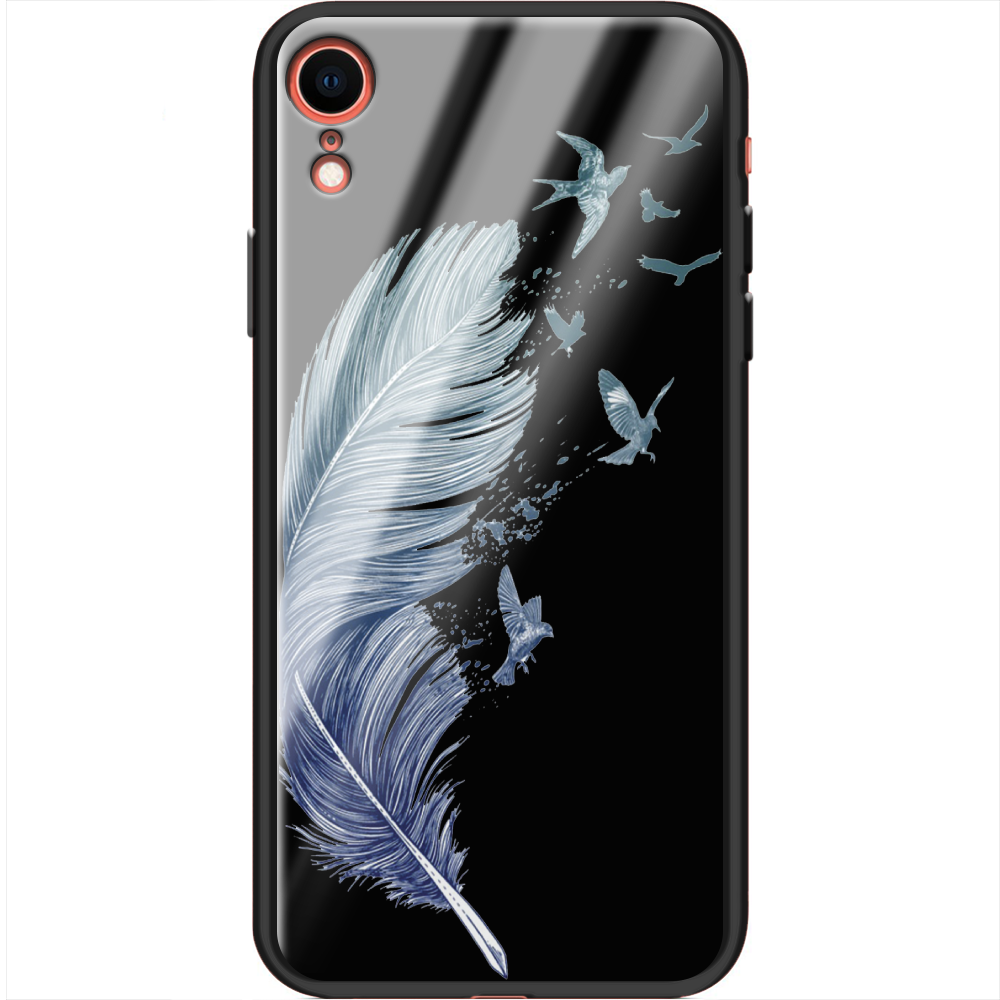 Чохол Boxface iPhone XR Feather Чорний силікон зі склом (35417-cc38-37736)